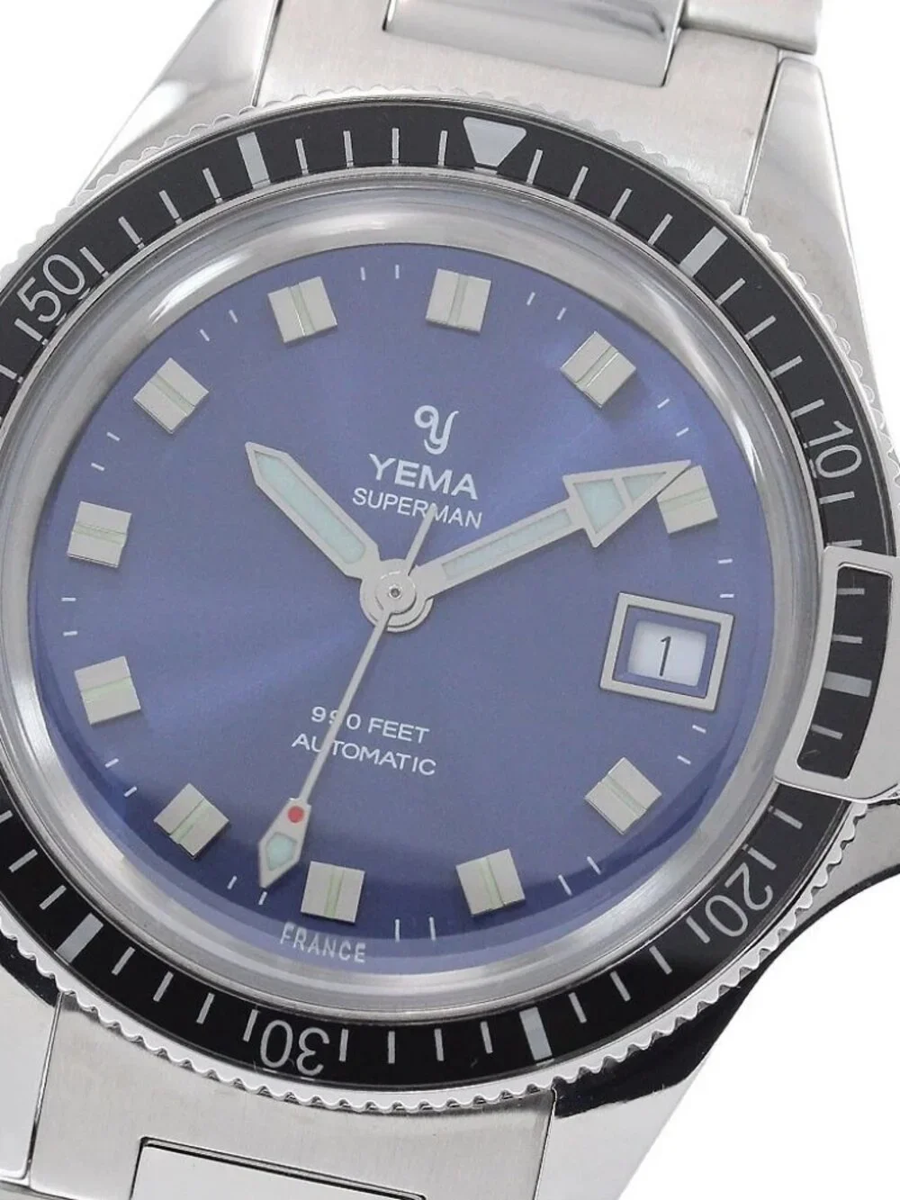 YEMA Superman Blue Heritage YSUP2018B-GMS Blue Dial Automatic Men's Watch_968154